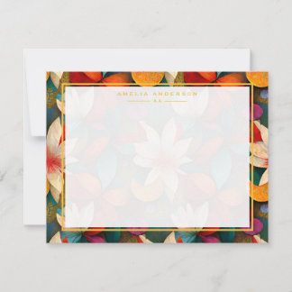Floral Frame Note Card 招待状