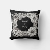 Floral Frame Throw Pillow クッション (正面)