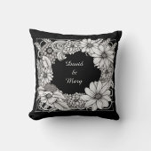 Floral Frame Throw Pillow クッション