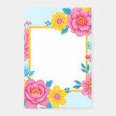Floral Frame with Vibrant Flowers ポストイット (正面)
