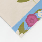 Floral framed squares pattern フリースブランケット (角)