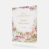 floral french garden chateau bridal shower welcome アクリルサイン (傾斜)