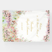 floral french garden chateau bridal shower welcome 横断幕 (横)