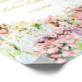 floral french garden chateau wedding welcome ポスター (角)