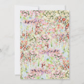 floral french romantic garden chateau swan wedding 招待状 (裏面)