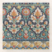 Floral Frieze Coaster ガラスコースター (正面)