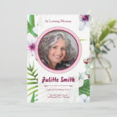 Floral Funeral Program Card Template プログラム (スタンド正面)