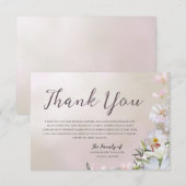 Floral Funeral Thank You Card サンキューカード (正面/裏面)