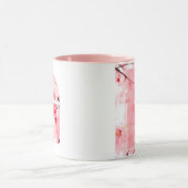 Floral G Initial Mug | Personalized Name & Traits マグカップ (中央)