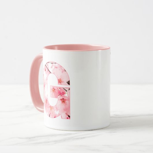 Floral G Initial Mug | Personalized Name & Traits マグカップ (正面左)