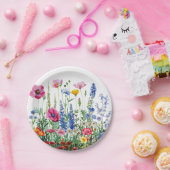 floral garden ペーパープレート (パーティー)