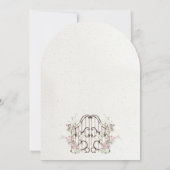 floral garden arch monogram wedding 招待状 (裏面)