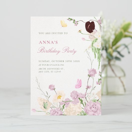 Floral garden birthday 招待状 (スタンド正面)