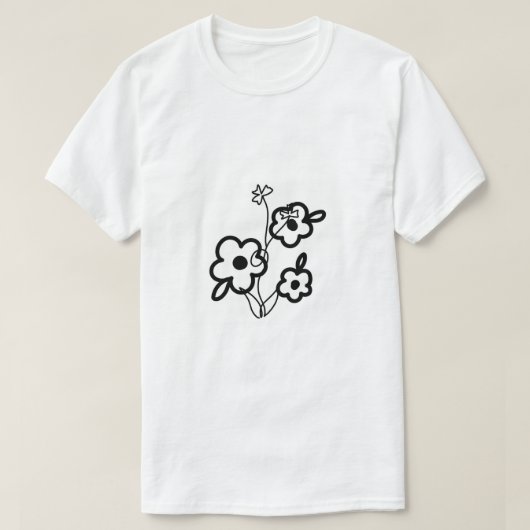 Floral Garden Botanical Leaves - Nature Art Design Tシャツ (デザイン正面)