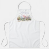 Floral Garden Botanical Name Gift エプロン (正面)