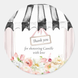 Floral Garden Bridal Shower Thank You Favor ラウンドシール