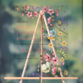 Floral Garden Decor with Butterflies アクリルサイン (ニュートラル)