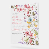 Floral Garden Decor with Butterflies アクリルサイン (傾斜)