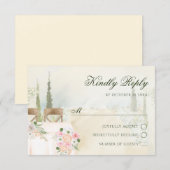 Floral garden decoration  出欠カード (正面/裏面)