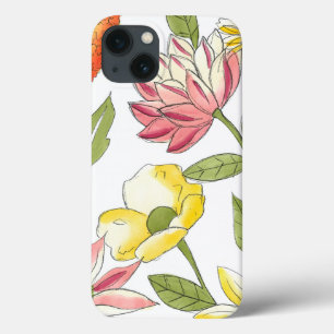 Floral Garden Design with White Background iPhone 13ケース