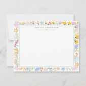 Floral Garden Frame Note Card 招待状 (正面)