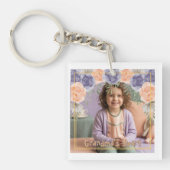 Floral Garden Grandma Photo Keychain キーホルダー (正面)