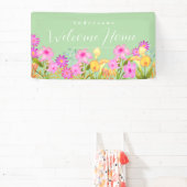 Floral Garden Green Welcome Home 横断幕 (インサイチュ)