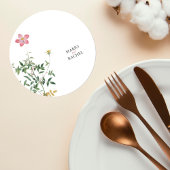 Floral Garden Greenery Drink Coaster ラウンドペーパーコースター