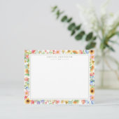 Floral Garden Monogram Note Card 招待状 (スタンド正面)