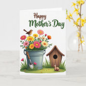 Floral Garden Pail Bloom Card カード (黄色い花)