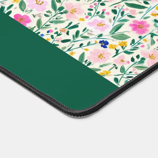 Floral Garden Personalized Desk Mat デスクマット (コーナー)