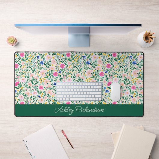 Floral Garden Personalized Desk Mat デスクマット (オフィス1)