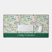 Floral Garden Personalized Desk Mat デスクマット (キーボード&マウス)