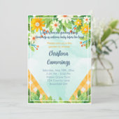Floral Garden Seeds of Love Baby Shower Invitation 招待状 (スタンド正面)