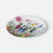 Floral garden wedding ペーパープレート (アングル)