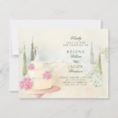 Floral garden wedding decoration 招待状 (正面)