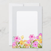 Floral Garden White Thank You 招待状 (裏面)