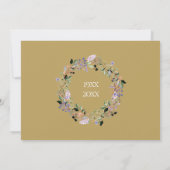 Floral Garland Photo 50th Wedding Anniversary 招待状 (裏面)