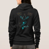 Floral Geometric Gradient Adult Zip-Up Hoodie パーカ (裏面)