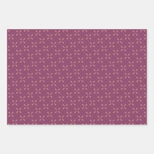 Floral geometry ラッピングペーパーシート (正面)