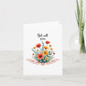 Floral Get Well Soon Card カード (正面)