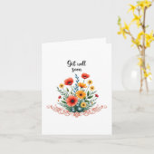 Floral Get Well Soon Card カード (黄色い花)