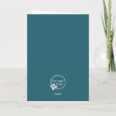 Floral “Get Well Soon” Card with Teal Vase  カード (裏面)