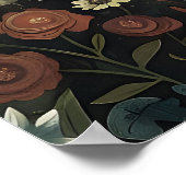 Floral Ghost With Glass Of Wine In A Mysterious ポスター (角)