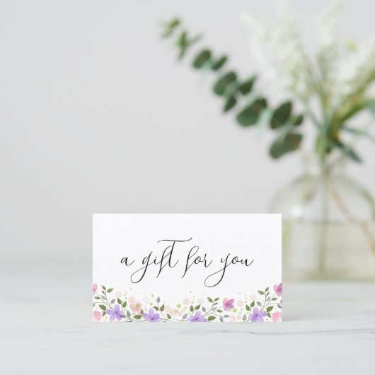 Floral Gift Certificate Card for Small Businesses 名刺 (スタンド正面)