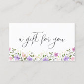 Floral Gift Certificate Card for Small Businesses 名刺 (正面)