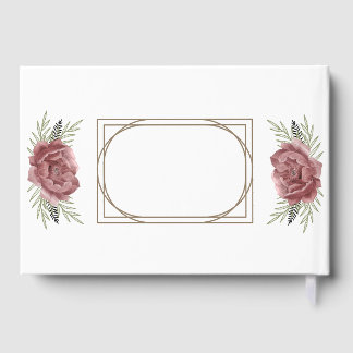 Floral Gift Tag – Elegant Rose and Frame Design ゲストブック