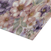 Floral Glass Cutting Board Decorative Kitchen Gift カッティングボード (角)