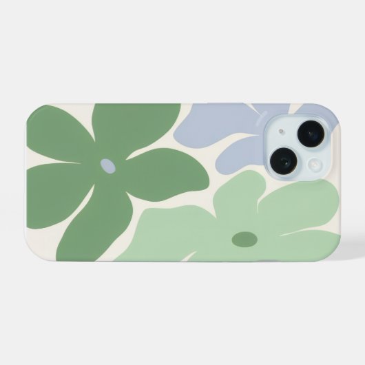 floral glossy phone case iPhone 15ケース (裏面横)
