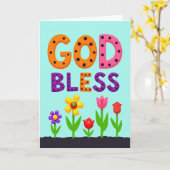 Floral God Bless Mothers Day Card カード (黄色い花)